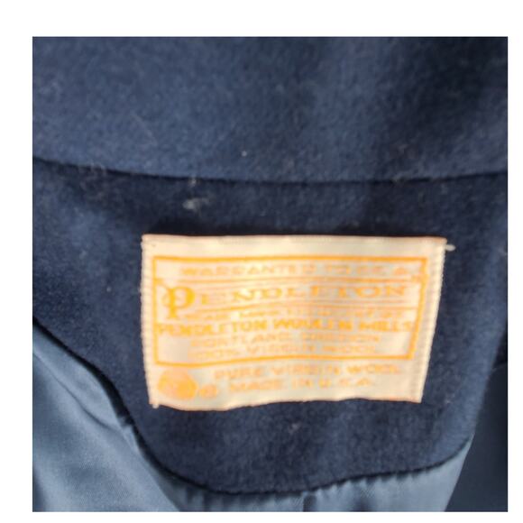 Pendleton Blue Wool Vintage USA Blazer Jacket Coat Size 10 - Picture 5 of 5
